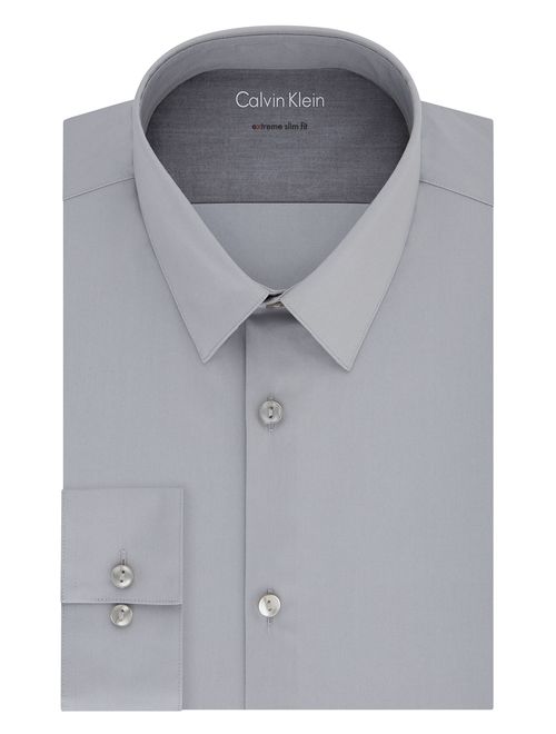 Calvin Klein Men's Dress Shirts Xtreme Slim Fit Thermal Stretch Solid