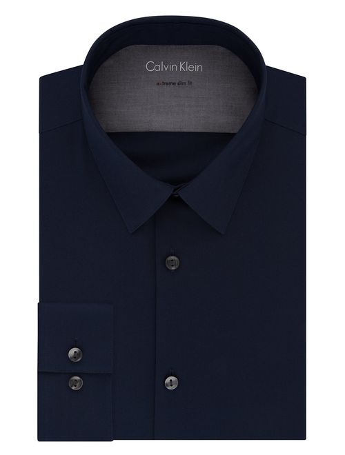 Calvin Klein Men's Dress Shirts Xtreme Slim Fit Thermal Stretch Solid