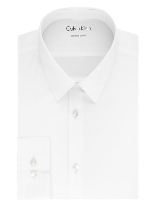 Calvin Klein Men's Dress Shirts Xtreme Slim Fit Thermal Stretch Solid