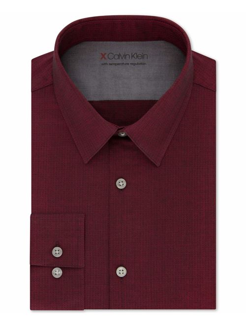 Calvin Klein Men's Dress Shirts Xtreme Slim Fit Thermal Stretch Solid