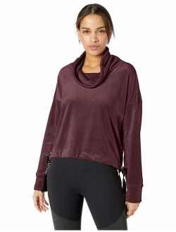 Women's Bottom Logo Tie Cowlneck Pullover