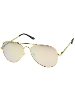 zeroUV - Premium Full Mirrored Aviator Sunglasses w/Flash Mirror Lens