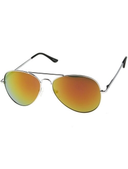 zeroUV - Premium Full Mirrored Aviator Sunglasses w/Flash Mirror Lens