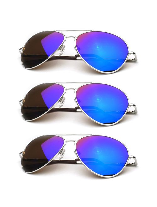 zeroUV - Premium Full Mirrored Aviator Sunglasses w/Flash Mirror Lens