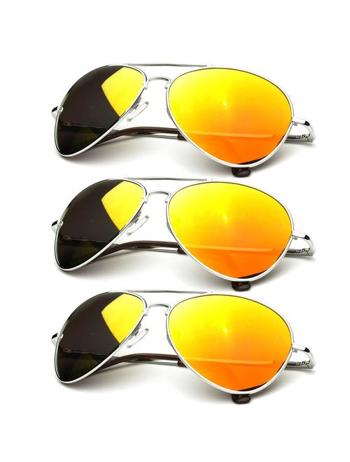 zeroUV - Premium Full Mirrored Aviator Sunglasses w/Flash Mirror Lens