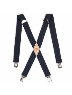 Men's 1-1/2 Solid Straight Clip Suspender