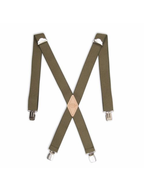 Dickies Men's 1-1/2 Solid Straight Clip Suspender