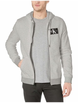 Men's Monogram Logo Full-Zip Hooded Sweatshirt