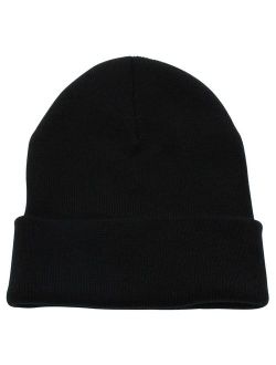 Beanie Men Women - Unisex Cuffed Plain Skull Knit Hat Cap