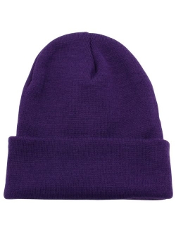 Beanie Men Women - Unisex Cuffed Plain Skull Knit Hat Cap