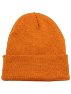 Beanie Men Women - Unisex Cuffed Plain Skull Knit Hat Cap