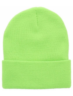 Beanie Men Women - Unisex Cuffed Plain Skull Knit Hat Cap