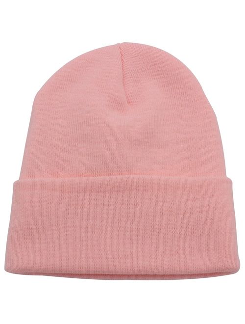 Top Level Beanie Men Women - Unisex Cuffed Plain Skull Knit Hat Cap