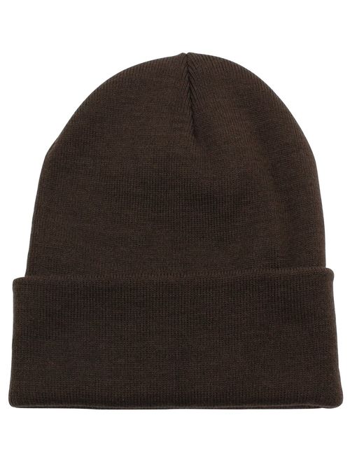 Top Level Beanie Men Women - Unisex Cuffed Plain Skull Knit Hat Cap