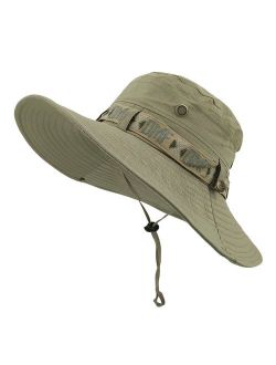 LETHMIK Fishing Sun Boonie Hat Waterproof Summer UV Protection Safari Cap Outdoor Hunting Hat