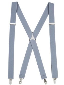 Suspender for Men X-Back Adjustable Straight Clip-on Tuxedo Suspenders Many Colors Available