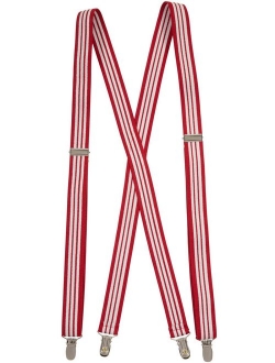 Suspender for Men X-Back Adjustable Straight Clip-on Tuxedo Suspenders Many Colors Available