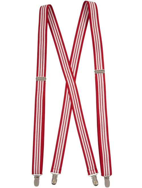 Hold'Em Suspender for Men X-Back Adjustable Straight Clip-on Tuxedo Suspenders Many Colors Available