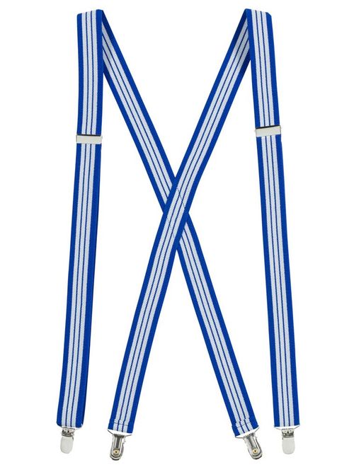 Hold'Em Suspender for Men X-Back Adjustable Straight Clip-on Tuxedo Suspenders Many Colors Available