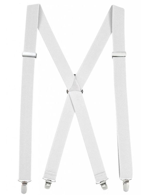 Hold'Em Suspender for Men X-Back Adjustable Straight Clip-on Tuxedo Suspenders Many Colors Available