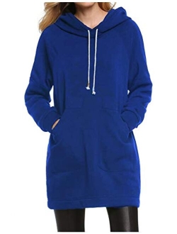 Qearl Women Autumn Loose Warm Pocket Pullover Hoodie Tunic Sweatshirt