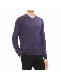 Men's Merino Sweater V-Neck Solid