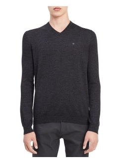 Men's Merino Sweater V-Neck Solid