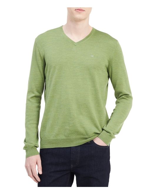 Calvin Klein Men's Merino Sweater V-Neck Solid