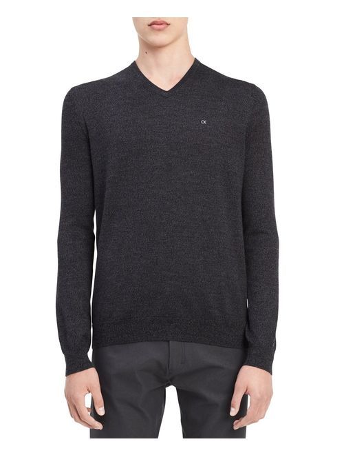 Calvin Klein Men's Merino Sweater V-Neck Solid