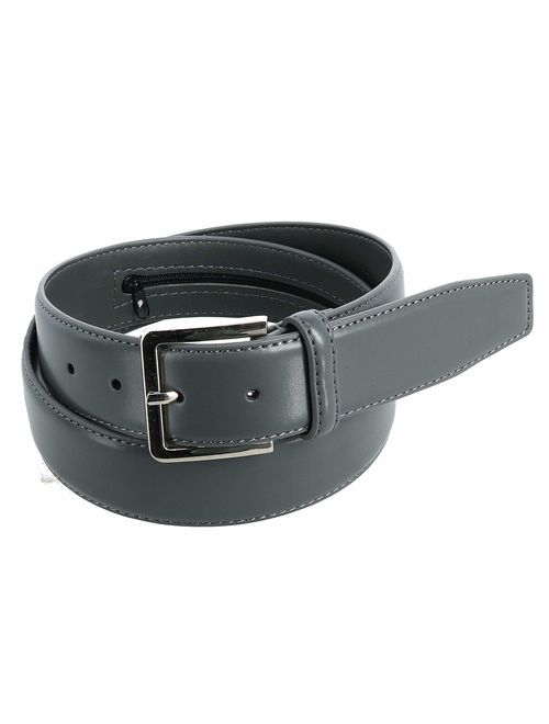 CTM Men's Leather Travel Money Belt (Large Sizes Available)