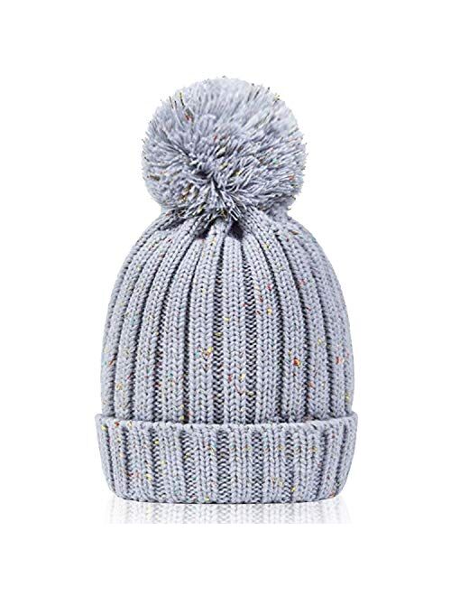 Women's Winter Beanie Warm Fleece Lining - Thick Slouchy Cable Knit Skull Hat Ski Cap