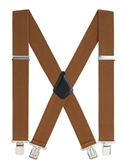 Suspenders for Men, with Heavy Duty Clip Wide X-Back for Work