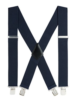 Suspenders for Men, with Heavy Duty Clip Wide X-Back for Work