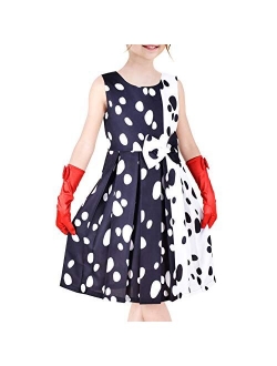 Girls Dress Color Block Contrast Bow Tie Everyday Party Size 4-14