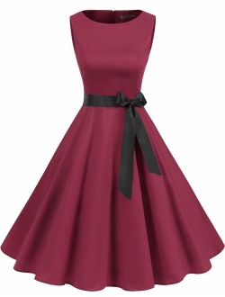 Gardenwed Women's Audrey Hepburn Rockabilly Vintage Dress 1950s Retro Cocktail Swing Party Dress