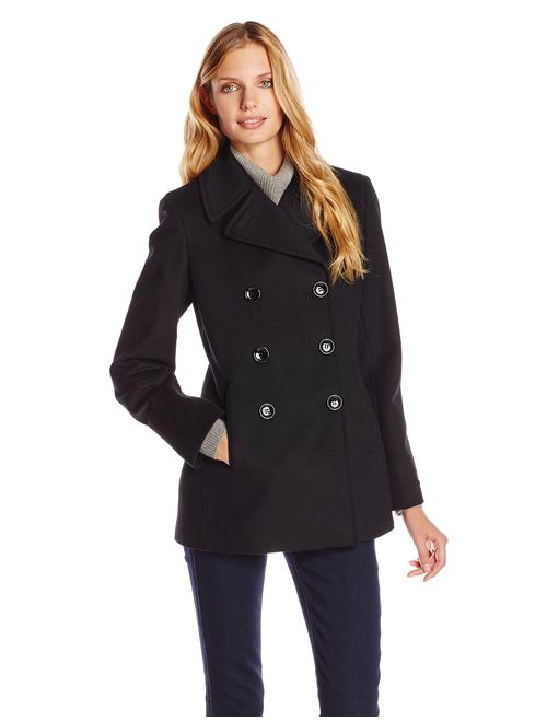 Calvin Klein Women's Double-Breasted Classic Peacoat