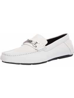 calvin klein mens white loafers