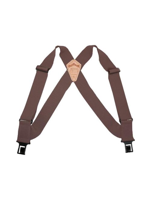 Perry Suspenders Men's Elastic Outback Side Clip Trucker Suspenders