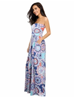 Leadingstar Women's Floral Casual Beach Party Maxi Dress