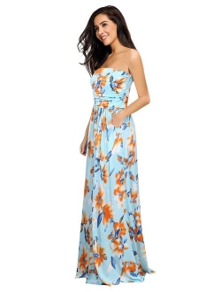 Leadingstar Women's Floral Casual Beach Party Maxi Dress