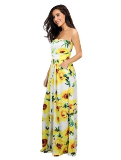 Leadingstar Women's Floral Casual Beach Party Maxi Dress