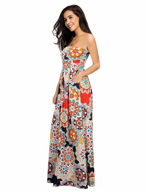 Leadingstar Women's Floral Casual Beach Party Maxi Dress