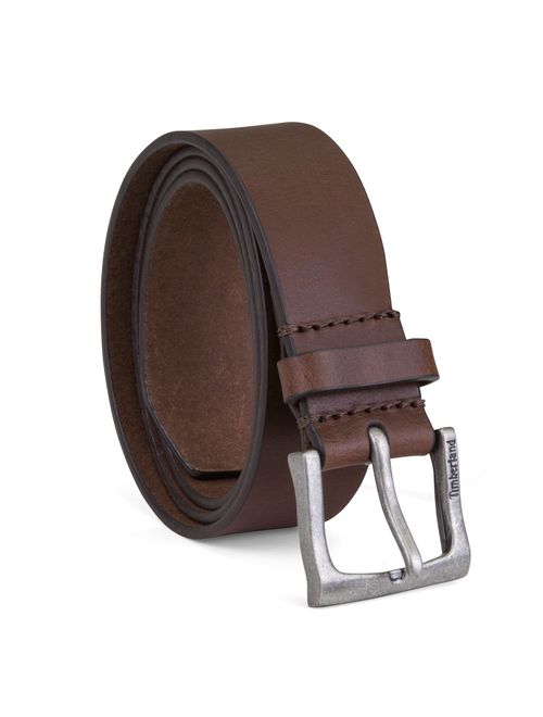 Timberland Men's Classic Leather Jean Belt 1.4 Inches Wide (Big and Tall Sizes Available)