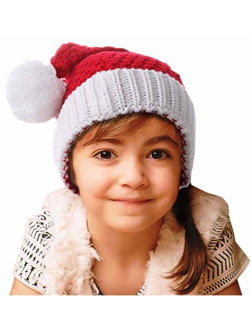 Winter Beanie Scarf for Boys Girls (5-14 Years) Hats Circle Scarf Kids Slouchy Skull Cap