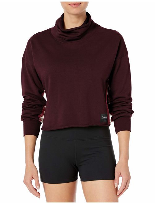 Calvin Klein Women's Blouson Sleeve Funnel Neck Pullover