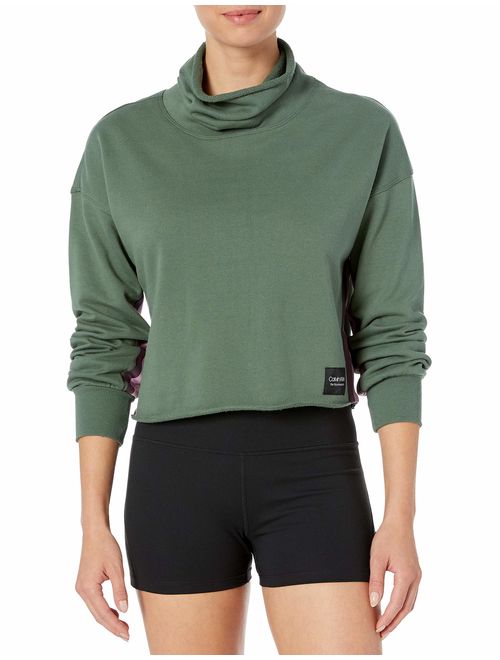 Calvin Klein Women's Blouson Sleeve Funnel Neck Pullover