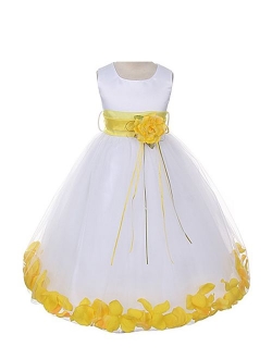 Dempsey Marie 21 Colors Satin Bodice Communion Flower Girl Pageant Petal Dress: Infant-14