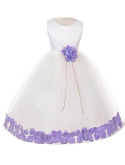 Dempsey Marie 21 Colors Satin Bodice Communion Flower Girl Pageant Petal Dress: Infant-14