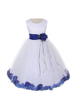 Dempsey Marie 21 Colors Satin Bodice Communion Flower Girl Pageant Petal Dress: Infant-14