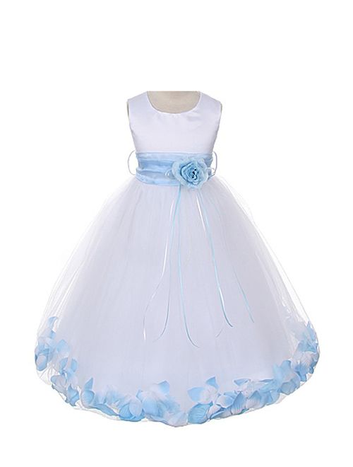 Dempsey Marie 21 Colors Satin Bodice Communion Flower Girl Pageant Petal Dress: Infant-14